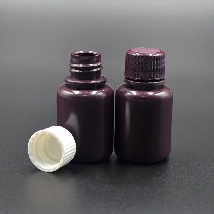 1 oz medical lab small apothecary reagent plastic bottle translucent