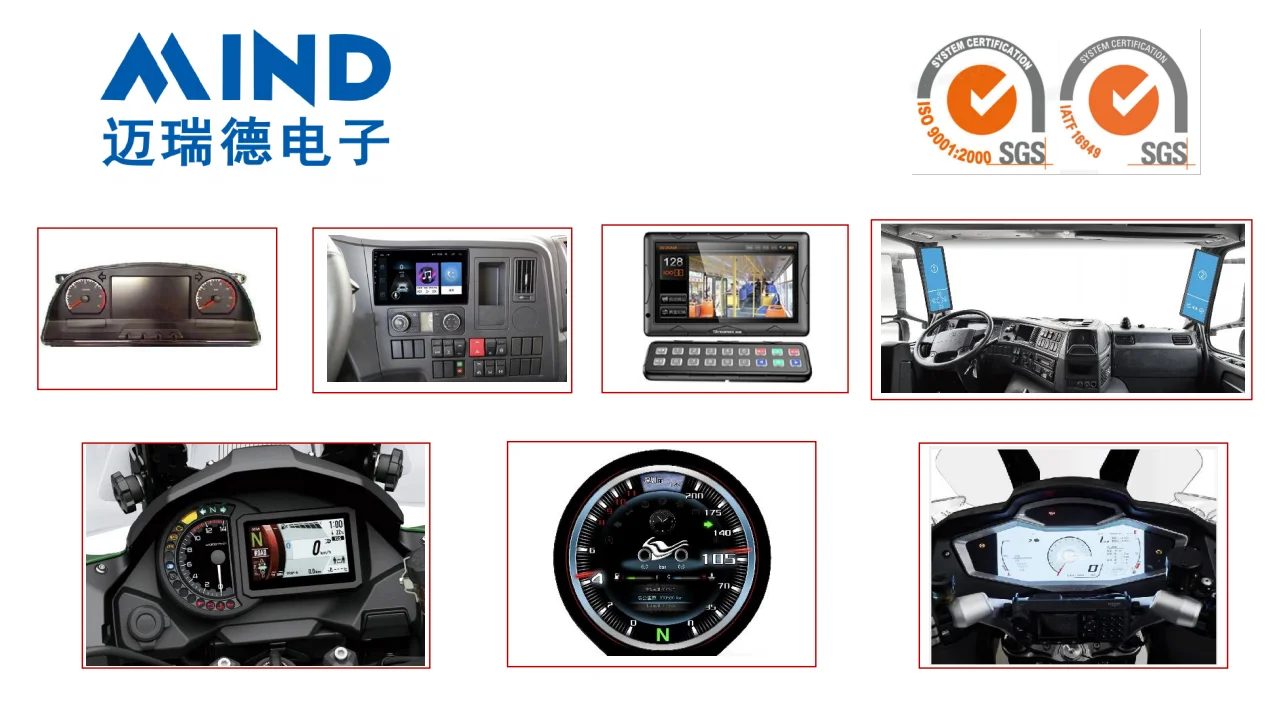 MIND Automotive 5 inch car IPS display All angle Wide temperature RGB interface High resolution Contrast Ratio TFT LCD module