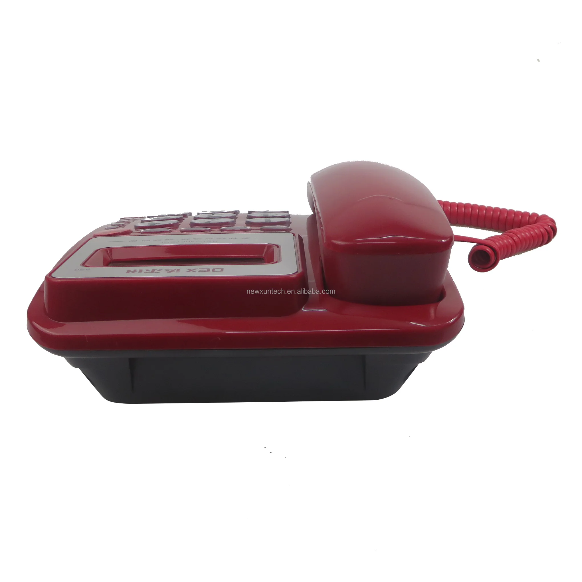 
Red color big button home phone Caller ID with big display telephone 