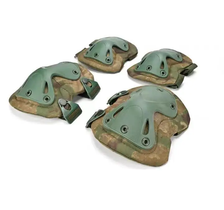 Camouflage Elbow Knee Pads Tactical Combat Protective Knee Elbow Protector Pad Set Gear Sports