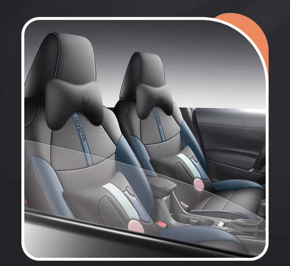 Sports Style  PU Leather Car Seat Covers Full Set Protector for Toyota RAV4 2022-2023