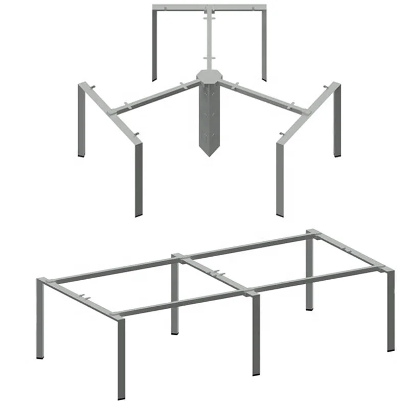 Simple tube table legs frame black iron pipe table legs