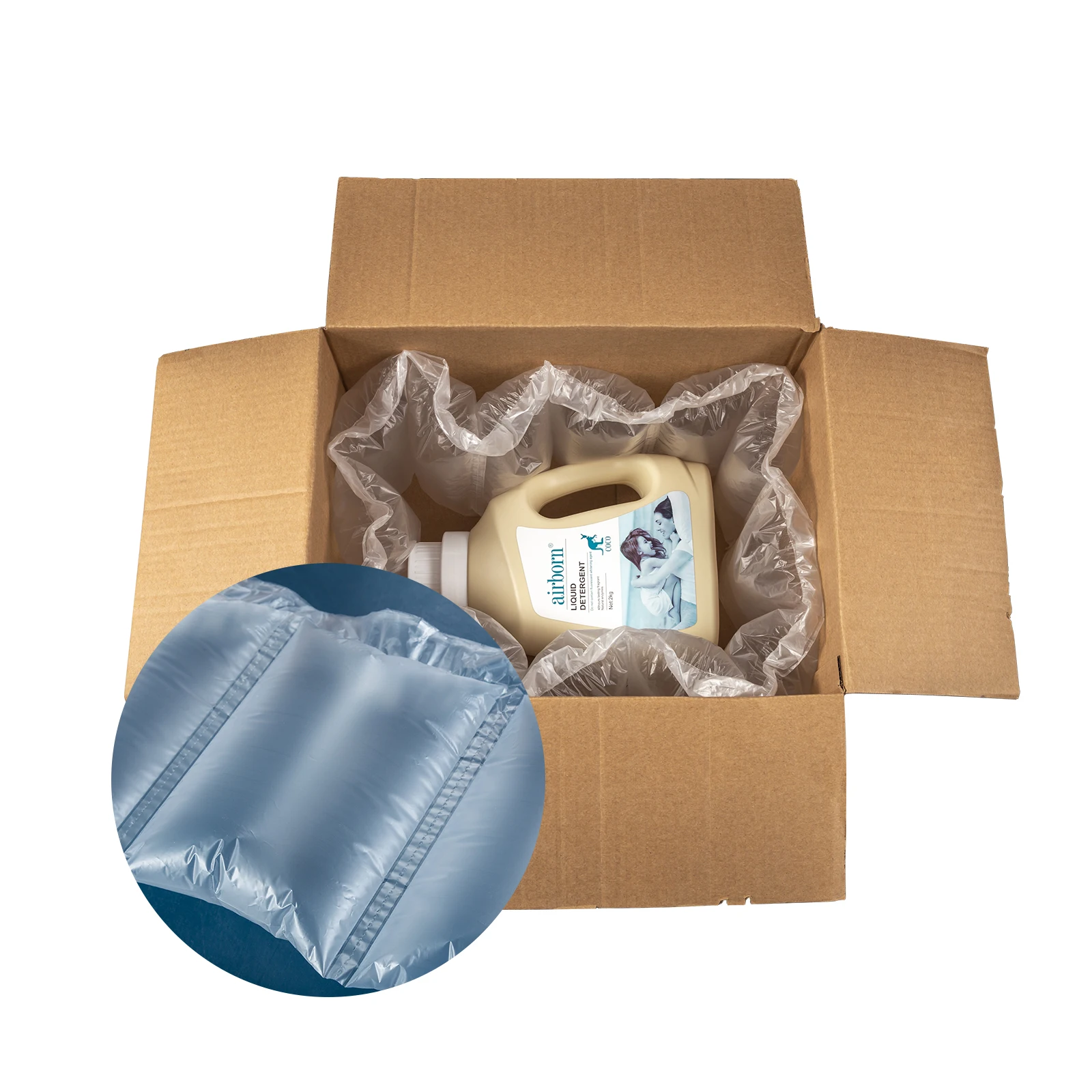 Polyethylene Air Pillows Inflatable Air Column Packing Pockets For Shipping