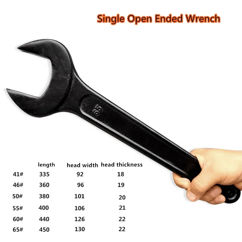Heavy Duty Repair Tools Black Finished Torque Open End Slogging Spanner Wrench