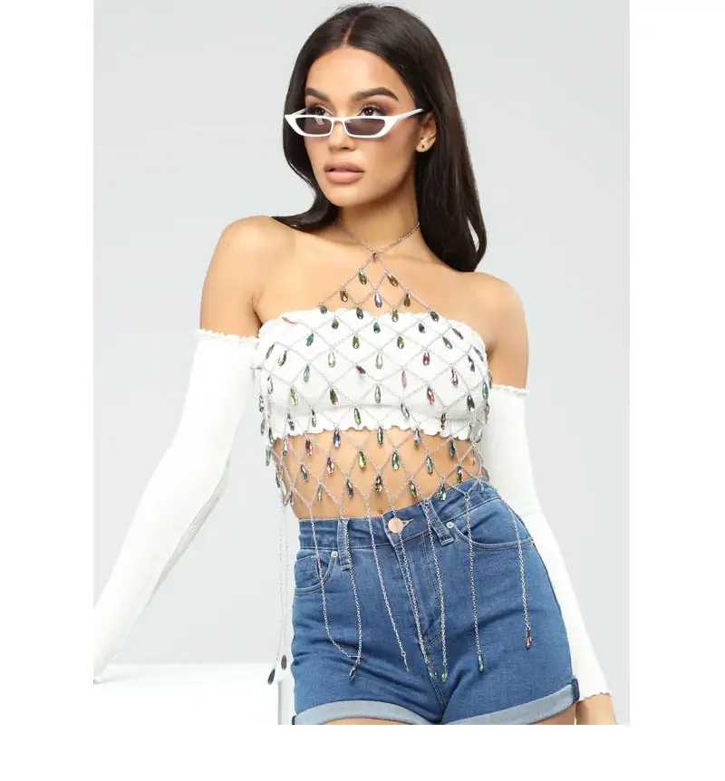 Женская цепочка для тела ювелирные изделия многослойная всего украшения платья