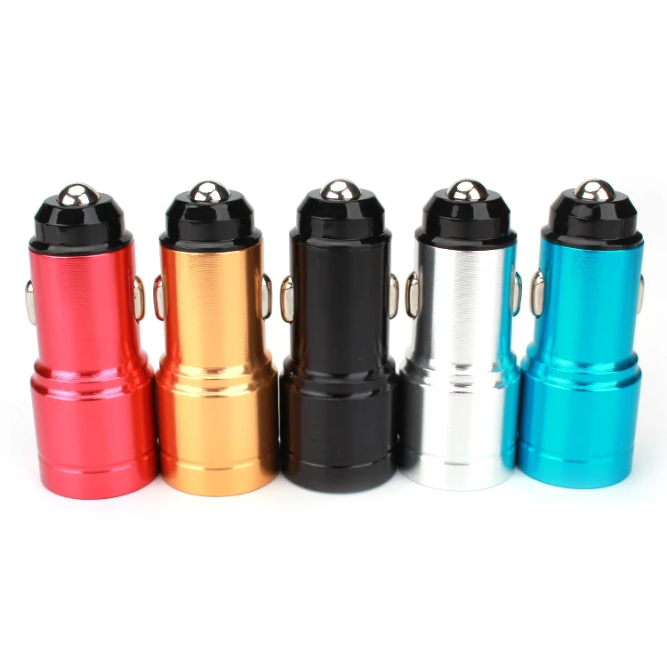 
Smart IC fast charging 2.4A 12v-24v USB Car Charger aluminum alloy casing for mobile phone ios android type-c and tablet 