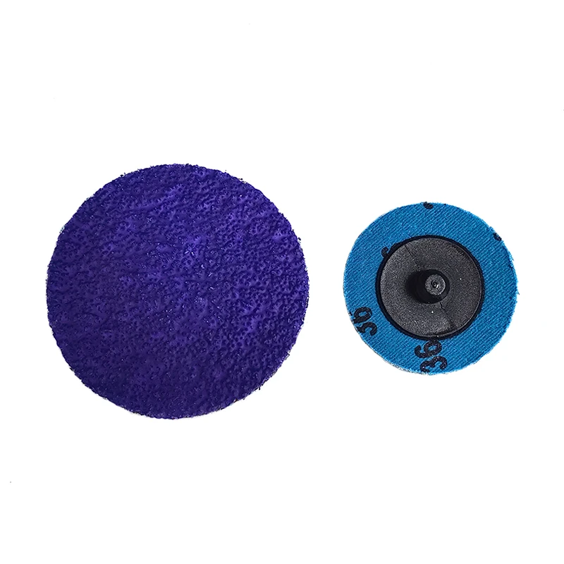 High Efficiently 2 inch 3 inch 36 Grit Ceramic Cloth Quick Change Laminated Disc For Grinding Stainless Steel And Metals