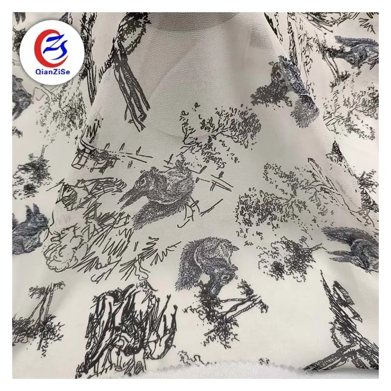 Fashion design 100% polyester floral pattern digital printed satin fabric by the yard