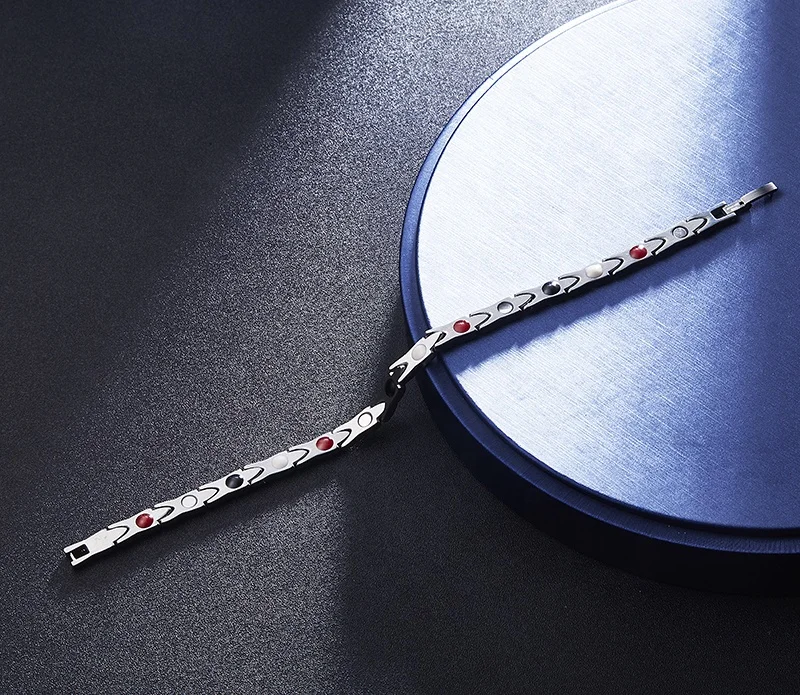 
Wholesale Rose Gold Health Magnetic Therapy Bracelet Stainless Steel Charm Jewelry For Women 