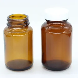 2oz 60cc 60ml amber wide mouth glass bottle pharmaceutical glass jar