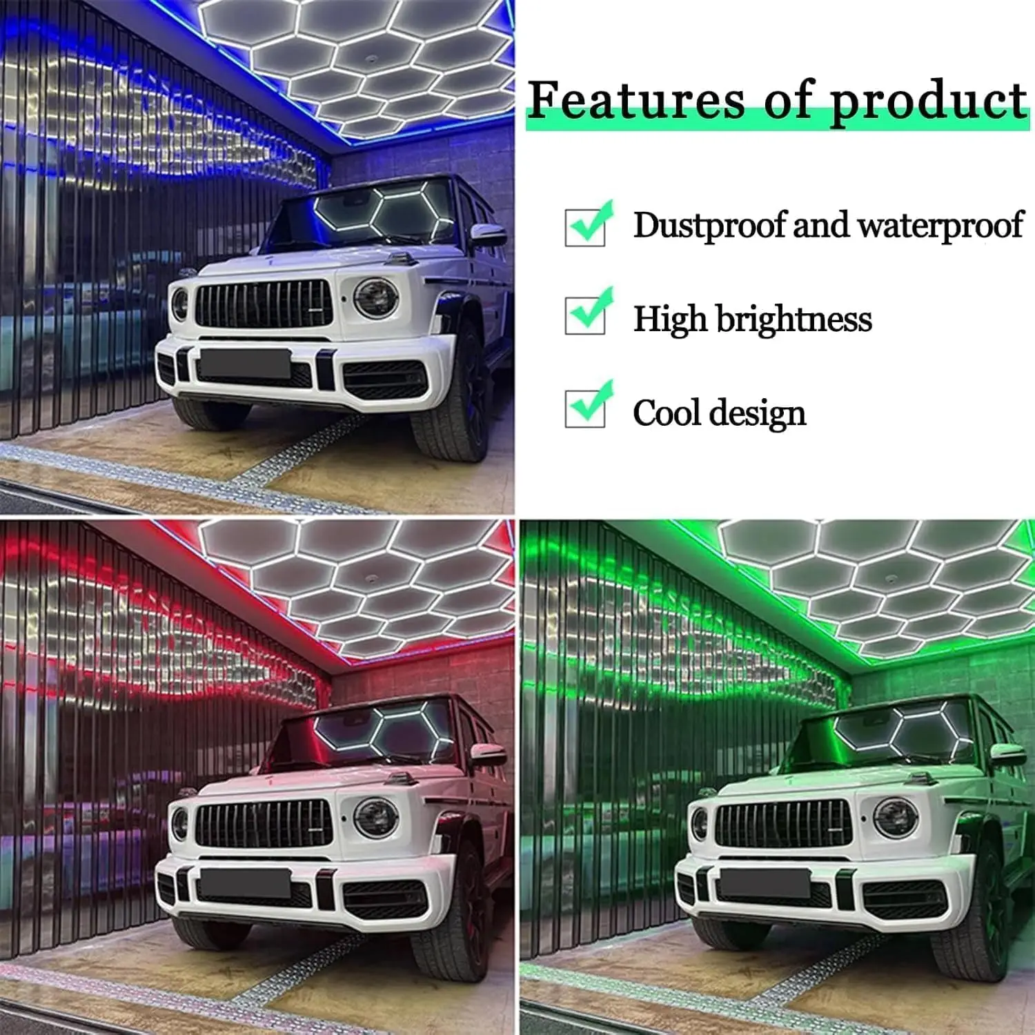 Aoying 2025 Лидер продаж новый Автомобильный светодиодный шестиугольный фонарь для гаража шестигранные светодиодные рабочие