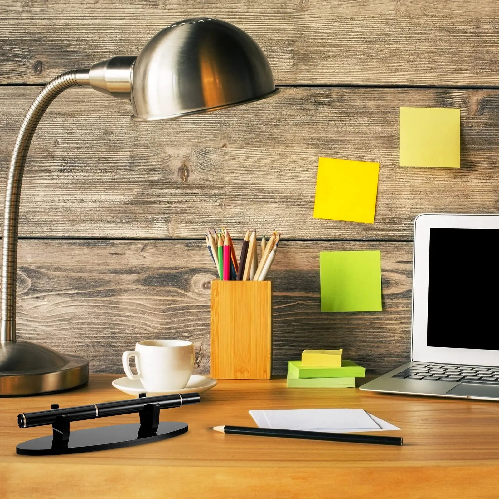 2 Pcs Acrylic Fountain Pen Display Stand Ink Pen Holder Pencil Display for Desk