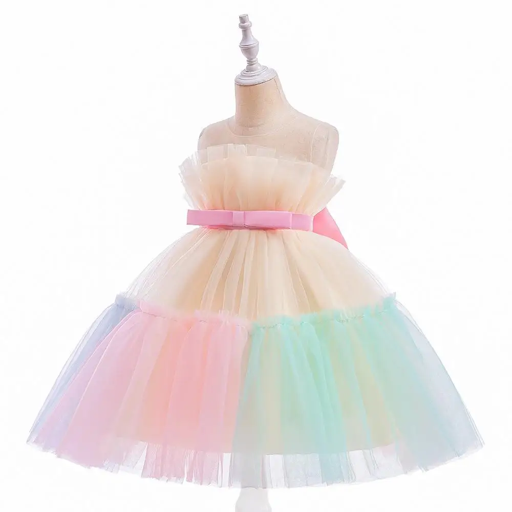 Luxury Design Princess kids Girl Children Fancy Dress Tulle Prom Kids Flower Baby Birthday Girls Party Wear Dresses