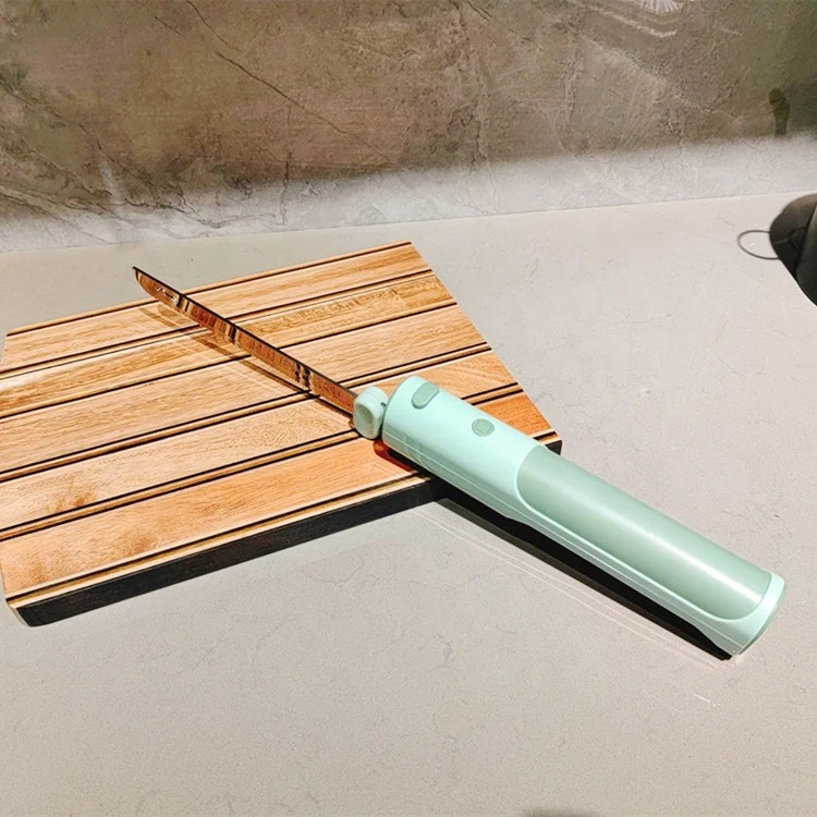 Automatic Portable Kitchen Tool Type-C Rechargeable Electric Mini Stainless Steel Bread Turkey Beef Pastry Cake Knife
