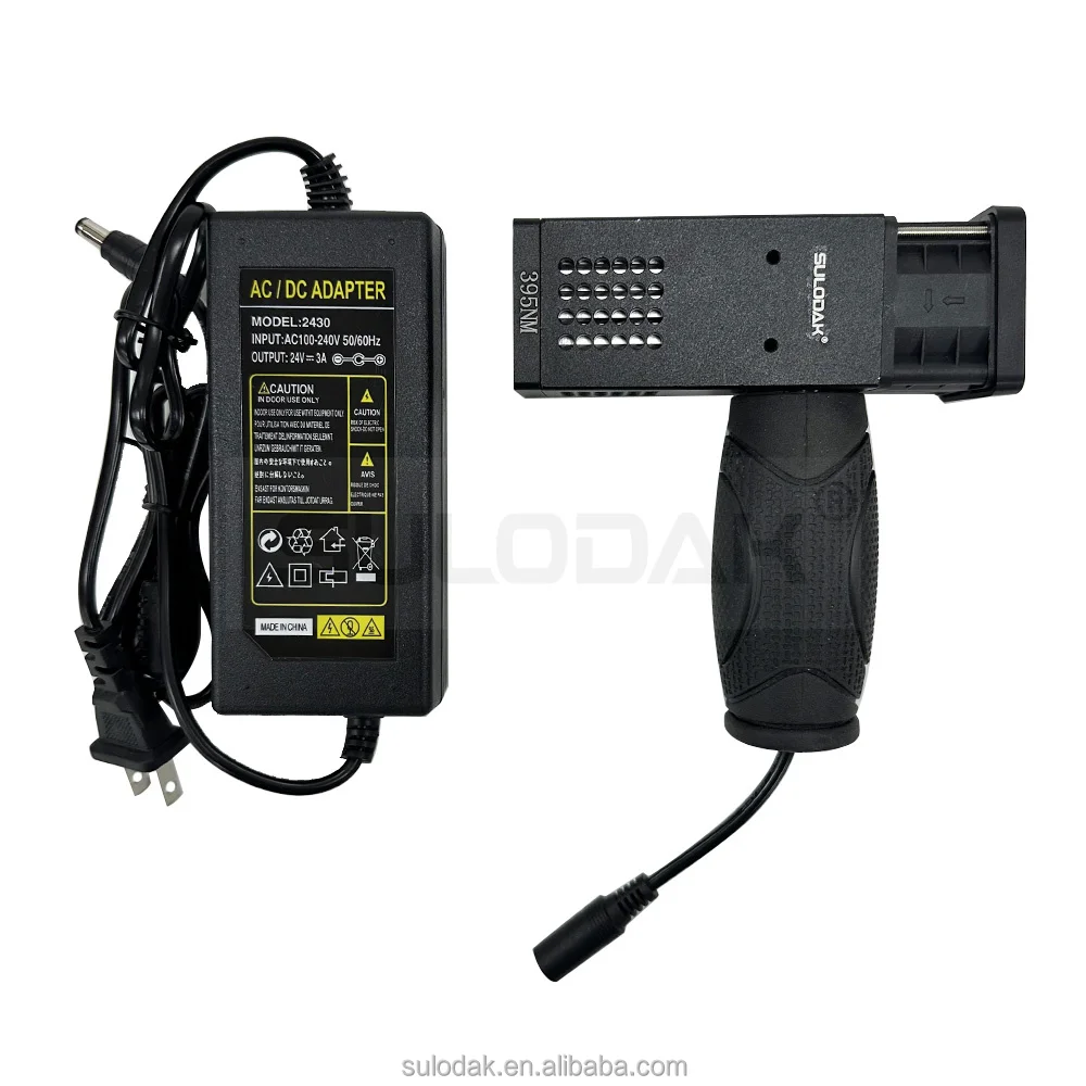 Ultraviolet Lamp Handheld LED UV Lamp 20*20mm For Car repair Priming quick curing undercoat with power supply full set