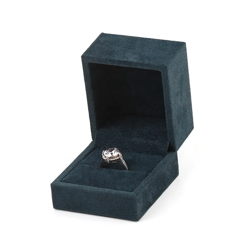 Customized romantic sweet luxury small velvet engagement ring box earring box necklace jewelry box