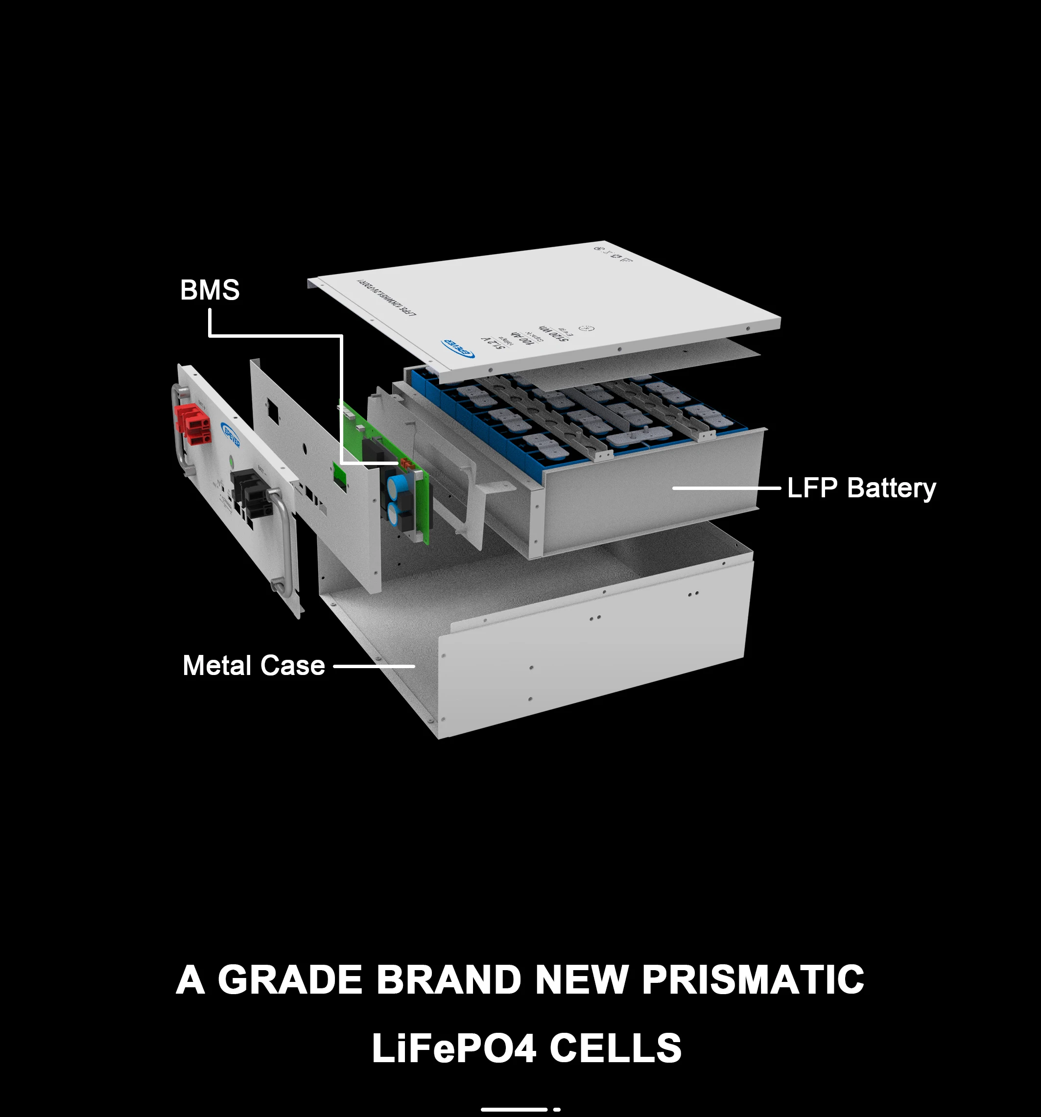 Aluminum shell 5kw home lithium battery pack 100ah solar system 48V lifepo4 lithium ion battery for solar panel 51.2V