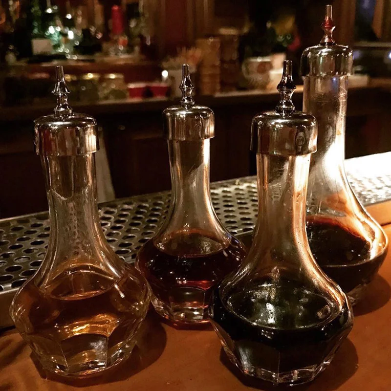 Custom Bar Gathering Japanese-style Absinthe Bottle Medicine Wine Bitters Glass Bitter Bottle