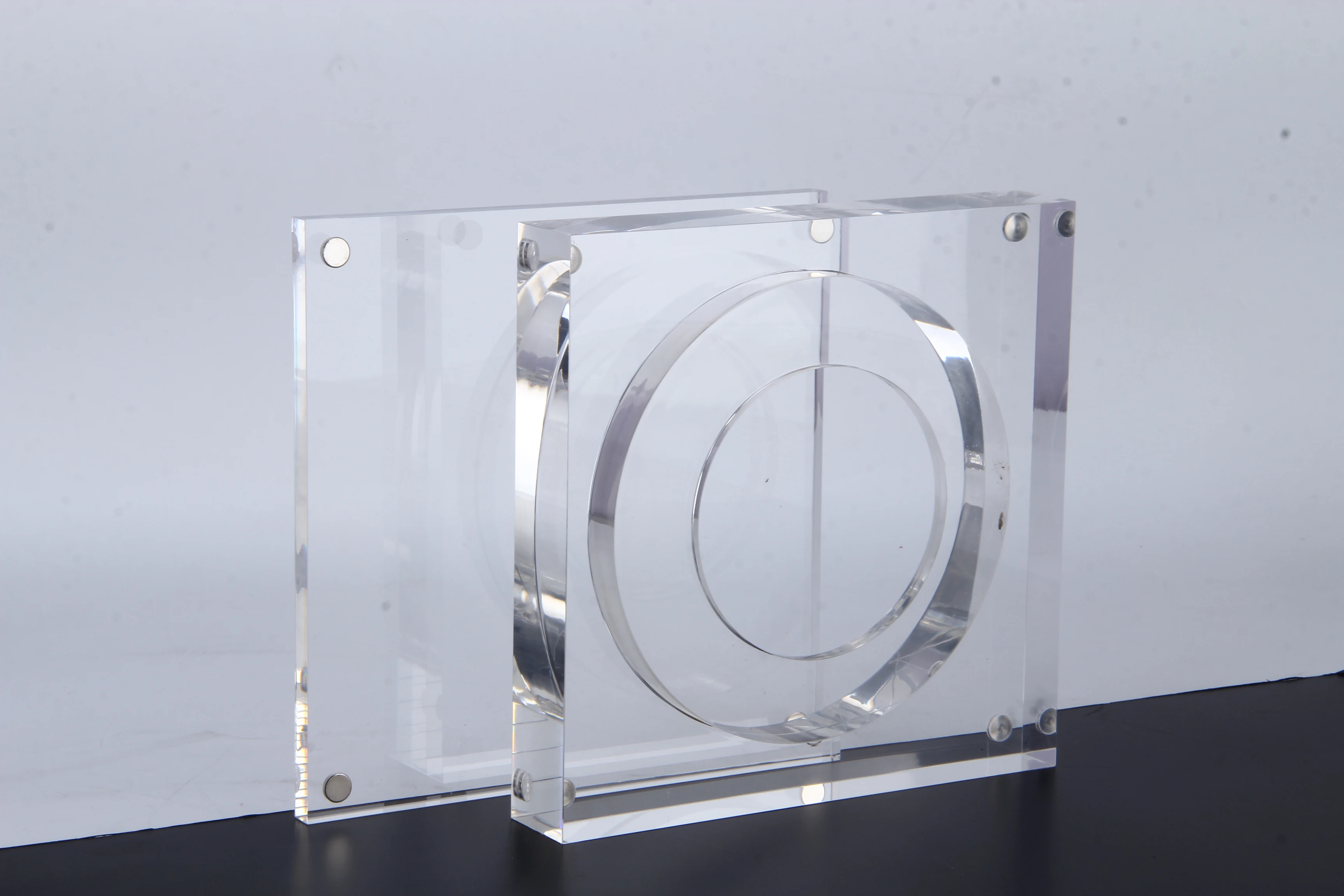 EXCEL High Quality Challenge Coin Souvenir Box Plastic Clear Acrylic Coin Display Case Transparent Laser, Silk Screen Printing