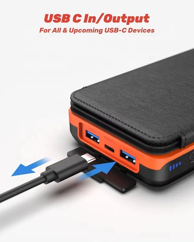 Shingle Portable 10000mAh Foldable Solar Panel Power Bank Wireless Outdoor Solar Charger with Lamp for Remote Areas