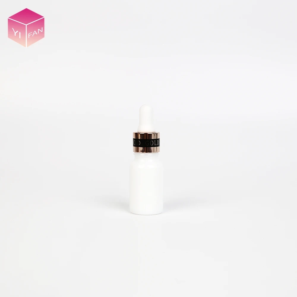 LANJING China Supplier 10ml 15ml 30ml 50ml 100ml porcelain opal White Essential Oil Glass Dropper Bottle