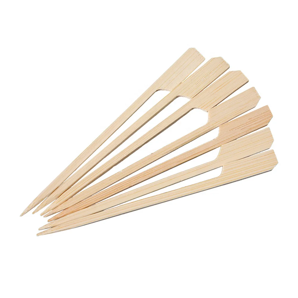 20cm Barbeque Wood Paddle Sticks Restaurant Skewers Disposable Teppo Skewer on Grill