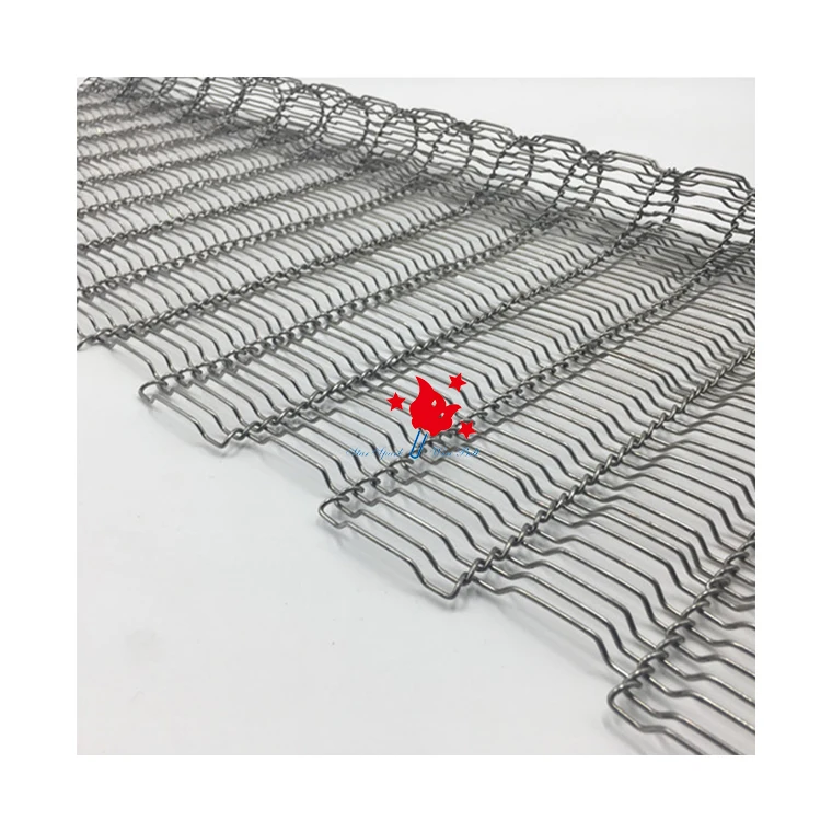 Stainless steel 304 304 flat flex belt weave conveyor belt for food industry