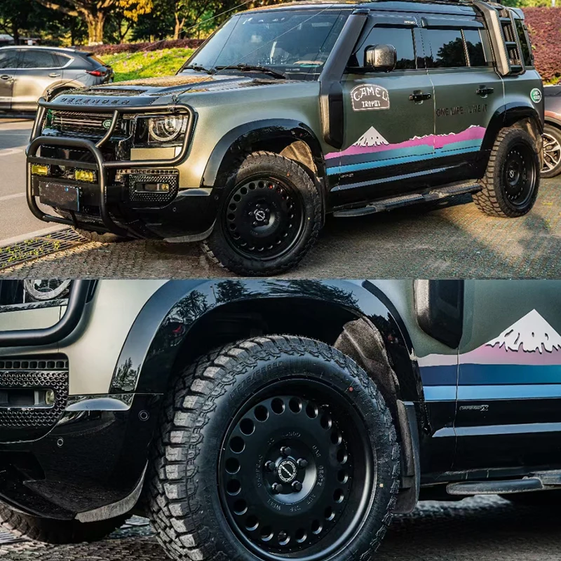 Car exterior accessories steel front bumper guard bull bar for land rover defender Front Bumper with winch bracket 2022 2023