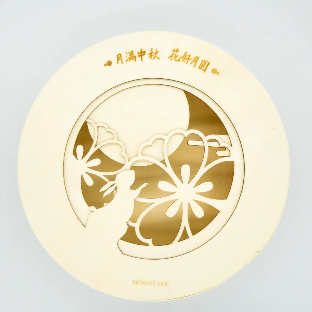 Cake Bakery Veneer Brie wooden boxes Round cheese wooden box food container