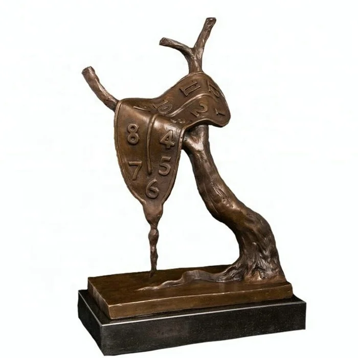 Spain salvador dali Time silhouette famous copper statues sculptures famous the shape sculpture