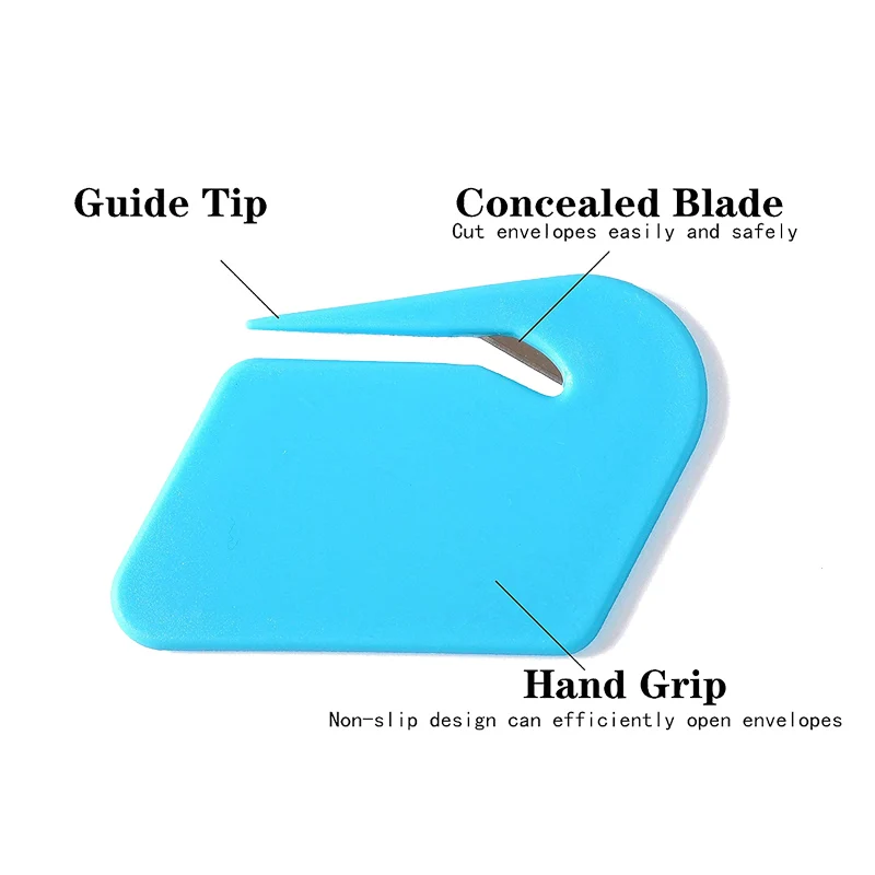 Многофункциональный портативный нож для открывания писем, нож для бумаги с пластиковым лезвием, для экспресс-картона, конверта