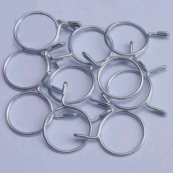 Factory Wholesale  standard  Zinc plated single  wire Spring Hose Clamp