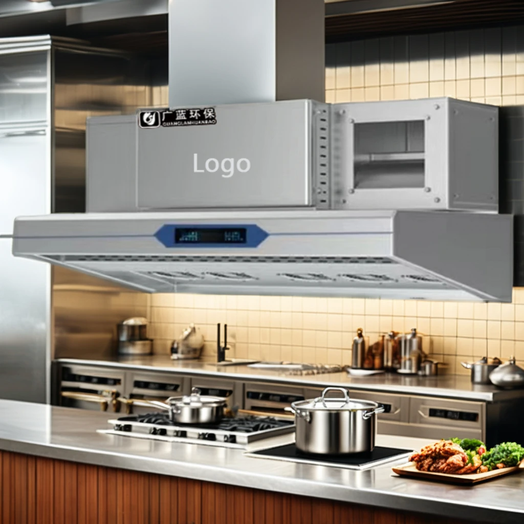 Customized Stainless steel Smart Extractor hood for Commercial kitchen Smoke exhaust ESP
