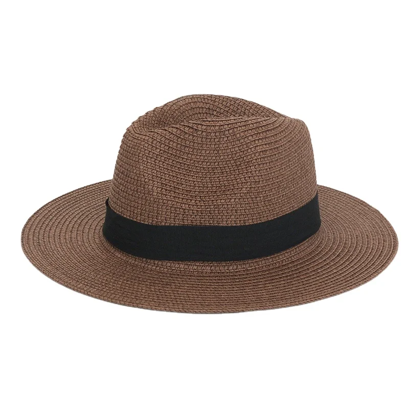 wholesale Custom Logo Beach shade hat Unisex Outdoor Natural Straw Paper Wide Brim Surfing Lifeguard Straw Hat