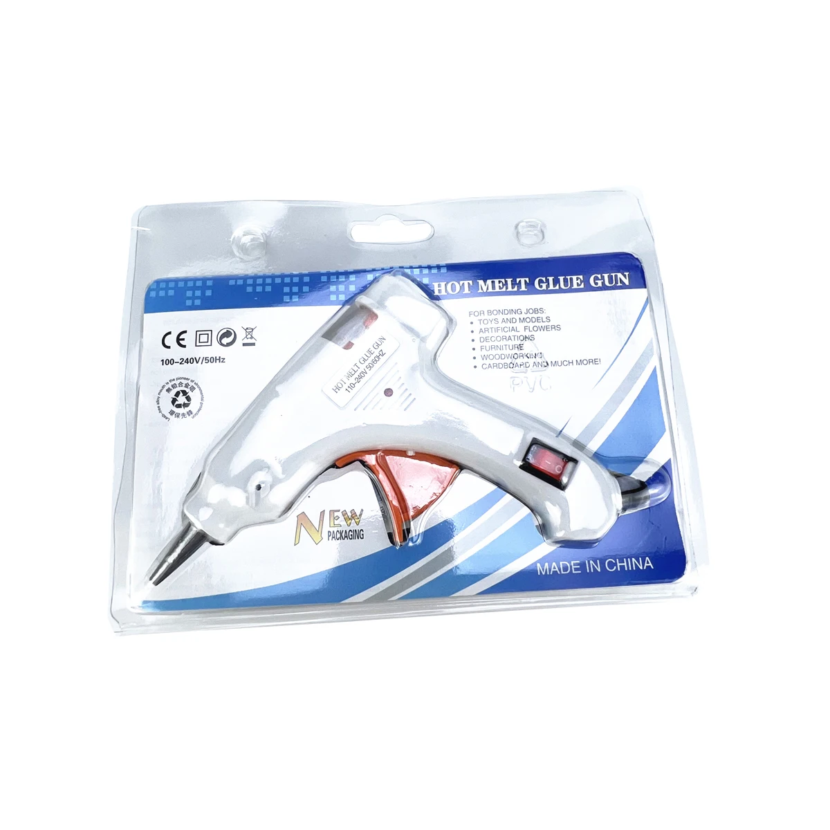 Hot-melt adhesive gun Manual glue gun 20w Household manual DIY repair Electric melt gun Round insert tape packaging