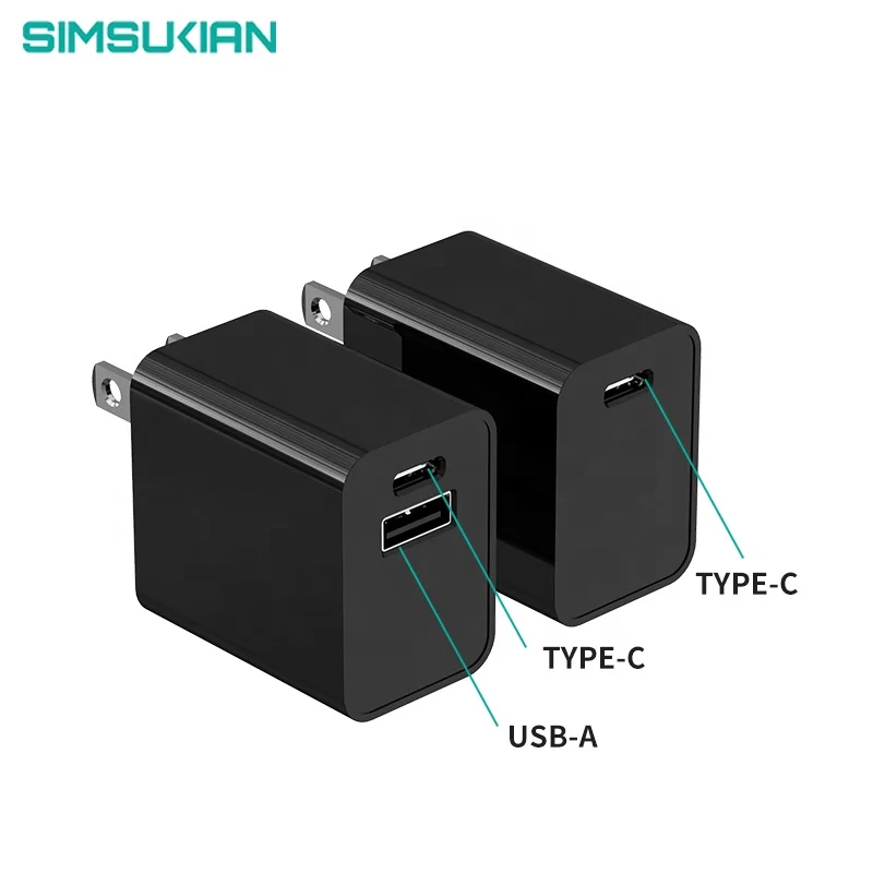5V 3A 20W mobile phone cell phone chargers adapter fast charging usb charger type c for phones
