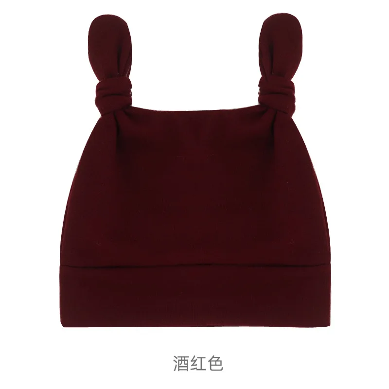 Factory custom Wholesale custom plain color organic cotton bamboo baby beanies hats newborn