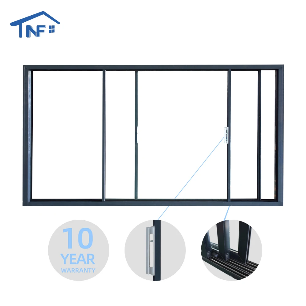 Slim profile aluminium sliding door and window house sliding door bi-glass doors