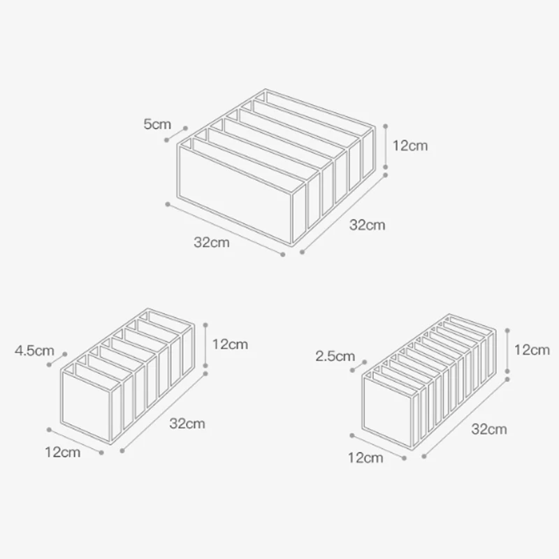 
Household Factory Cheap Price Nylon Drawer Storage Box Organizer Bra Sock Underwear Storage Box 