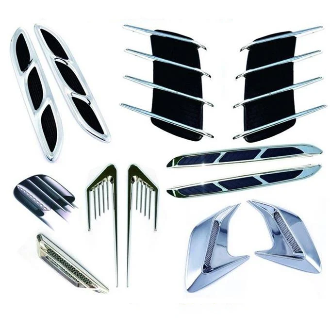 Drop shipping 3D Decoration Car Air Flow Fender Shark Gills Side Vent Mesh Car Stickers Auto Other Exterior Accessories