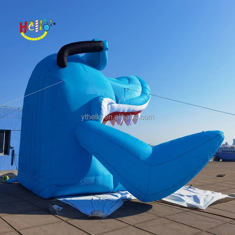 Customized Dj Booth Inflatable Shark Head inflatable dj station