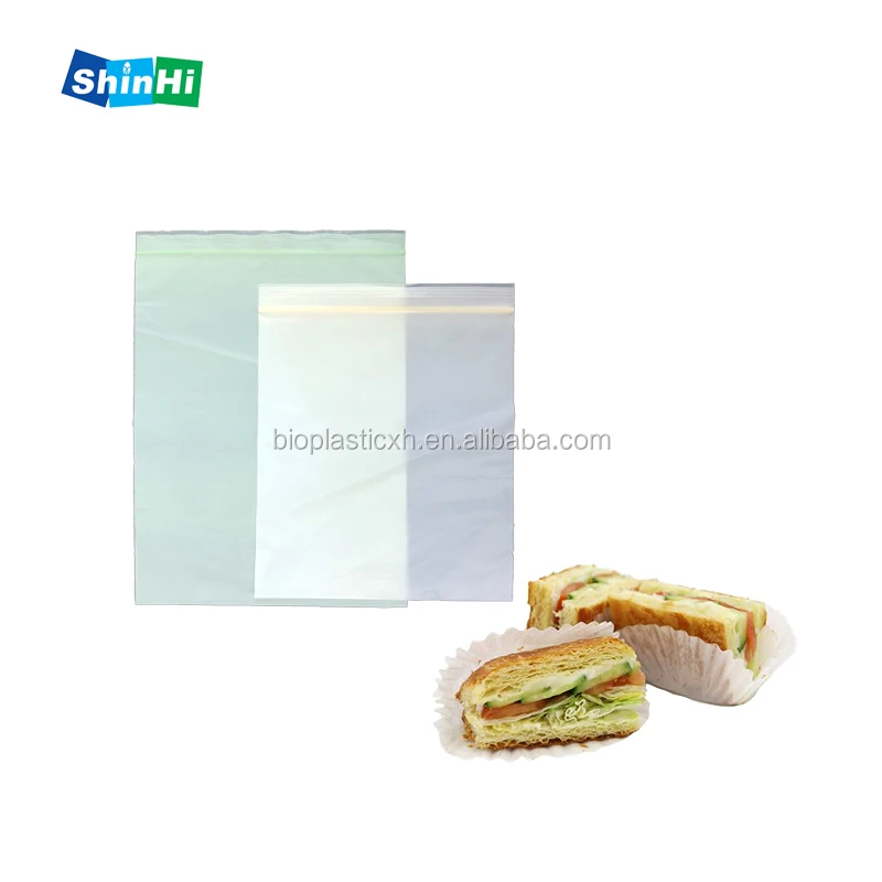compostable biodegradable plastic ziplock bag sandwich bags