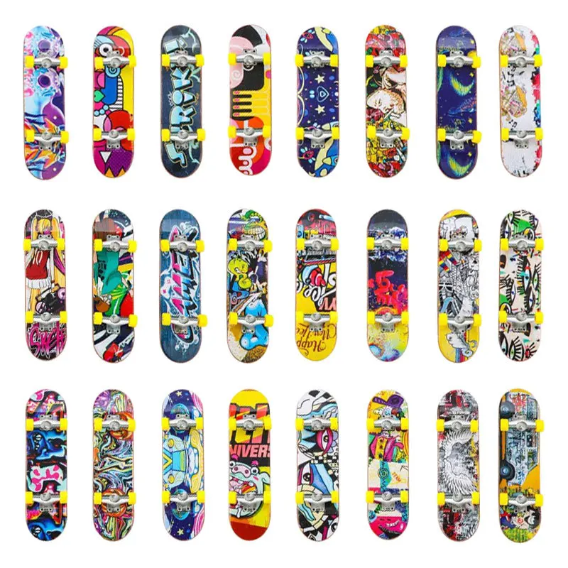 plastic alloy trucks Toys Kids  technology deck fingerboard double kick fish board curiser longboard mini  finger skateboard