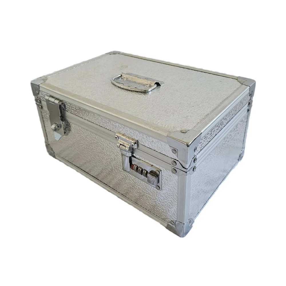 New Design Double Lock Security Storage Customizable Model Storage Silver Security Box with OEM Support