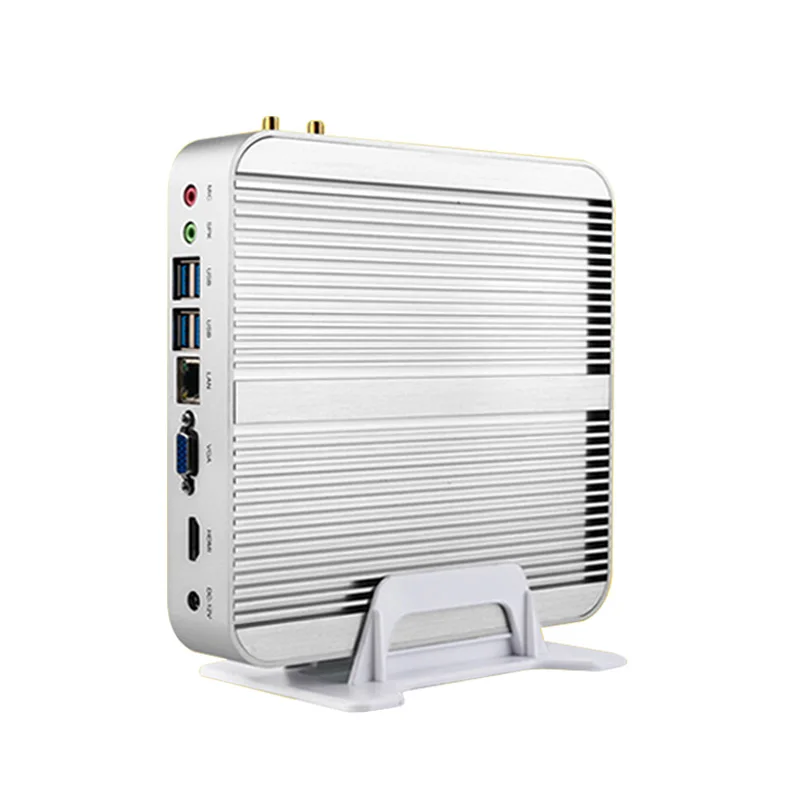 Wholesale NUC PC I5 5200U 4K Fanless Mini PC 12V X86 Barebone Win10 Linux HTPC Media Center Gaming Computer All In One Desktop