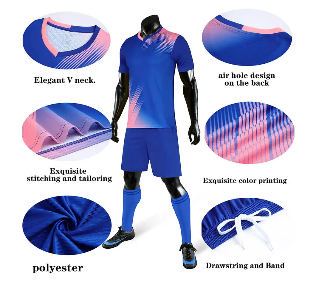 Wholesale football wear high quality mesh polyester black soccer jersey training shirt