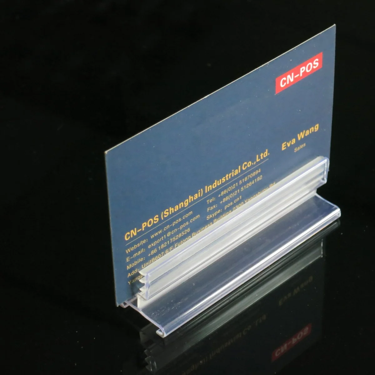 supermarket shelf label holder for hanging display