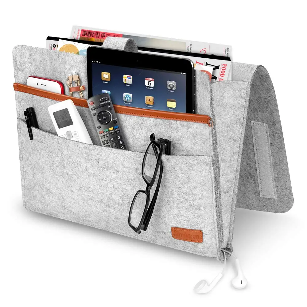 Felt Bedside Organizer Caddy felt bedside storage organizer anti-slip bedside bag