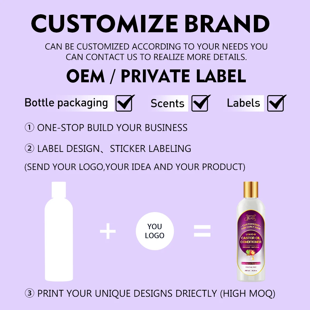 Organic kinky curly knot castor oil moisture strengthen restore leave in conditioner silicone free for african hair