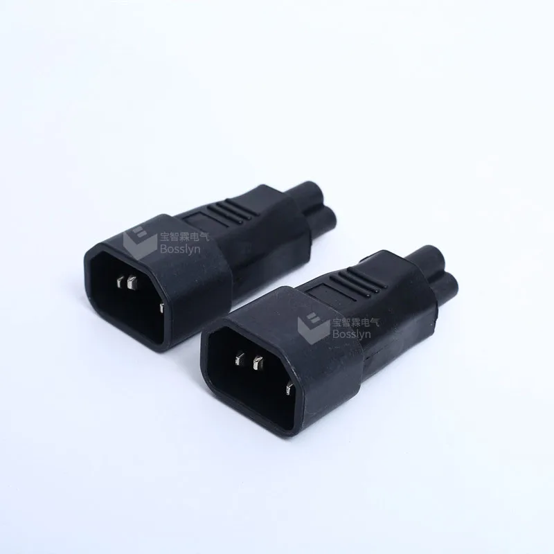 IEC Male Kettle (C14) to Clover Leaf Female (C5) Power Adapter 10A C14 to C5 Plug ADAPTER